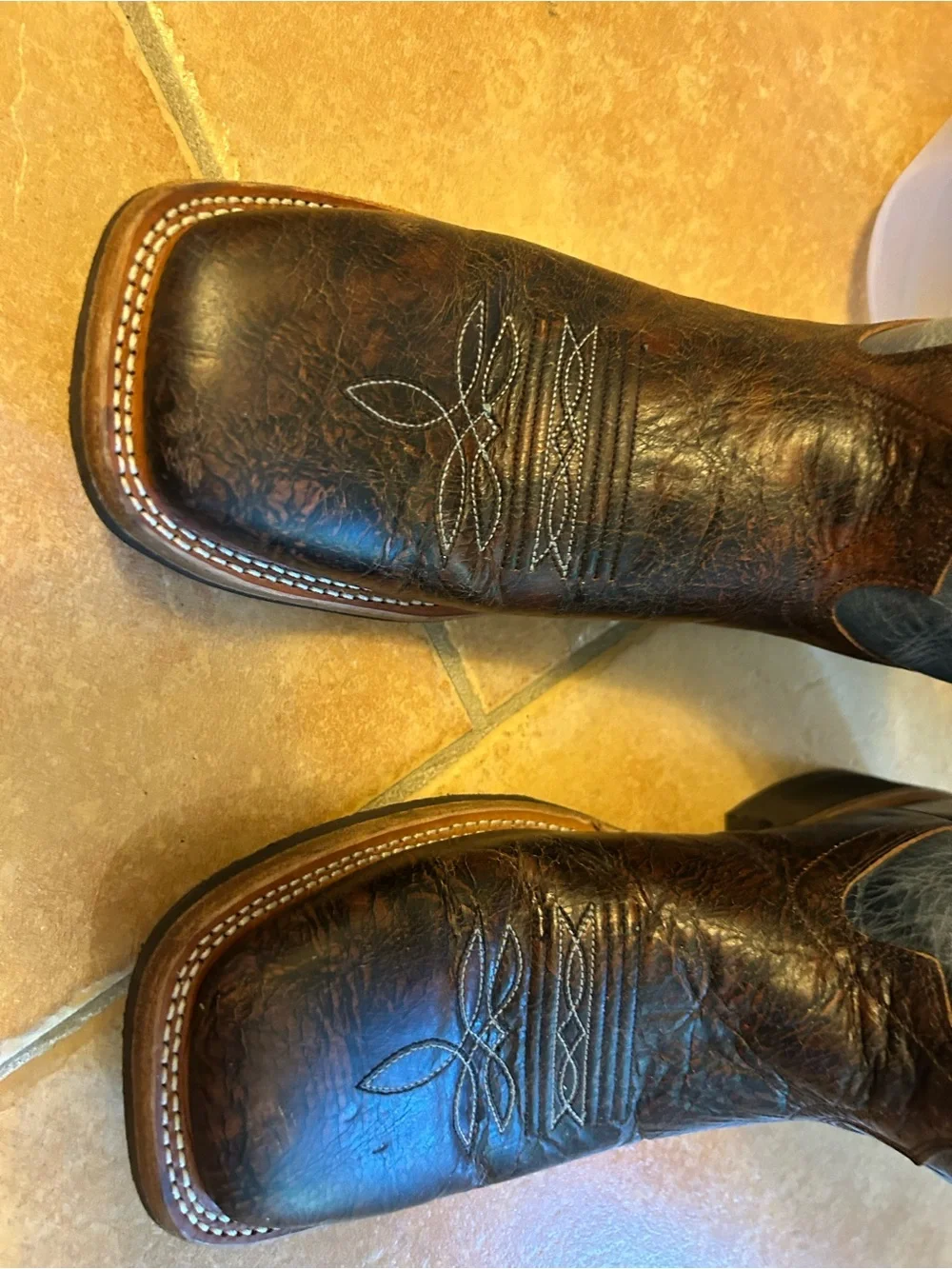 Old West men 8.5 turquoise cowboy boots